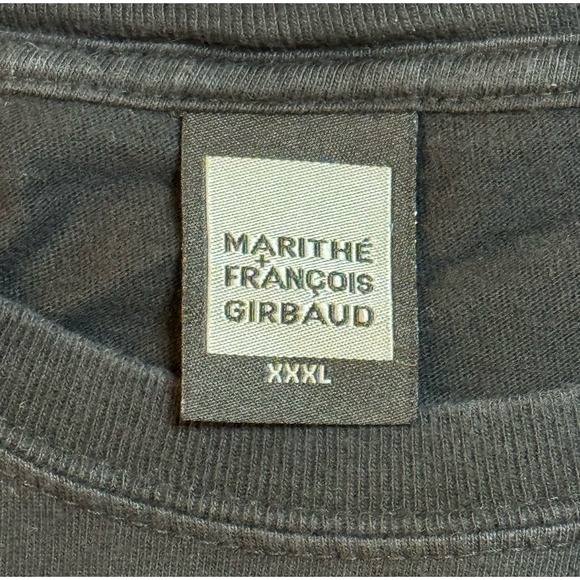 Vintage Y2K Marithe Francois Girbaud Black Puff Print Logo Baggy T Shirt Men 3XL - Picture 5 of 8